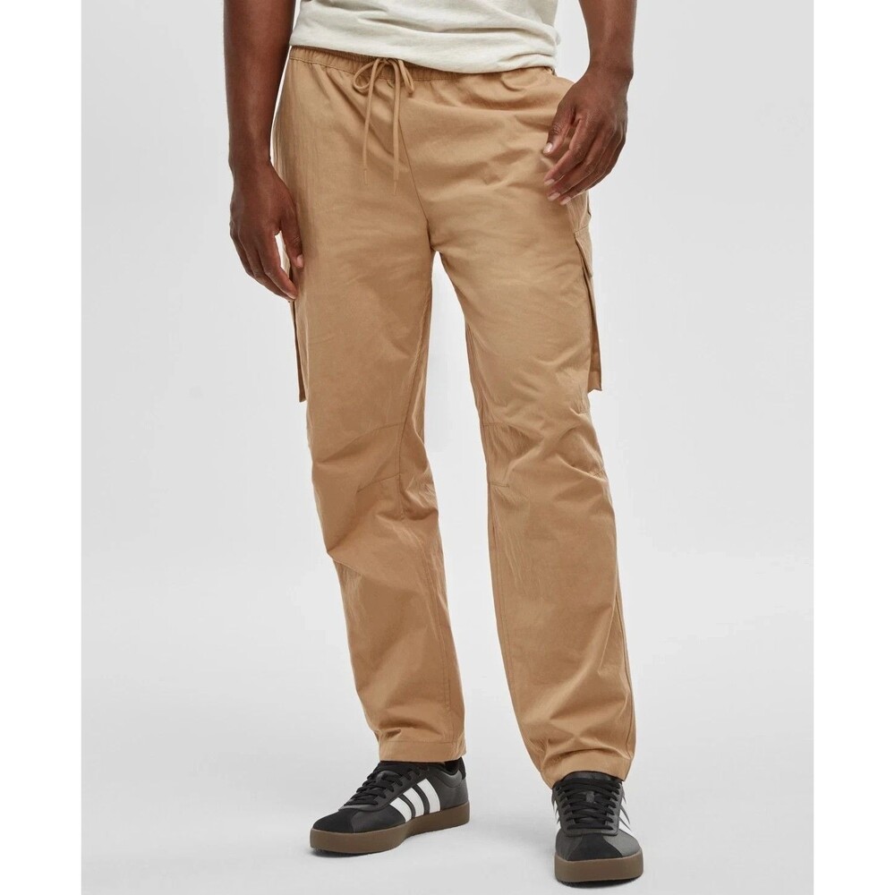 MODE OF ONE Pants Mens Large Tan Drawstring Pull On Cargo Lightweight Pant